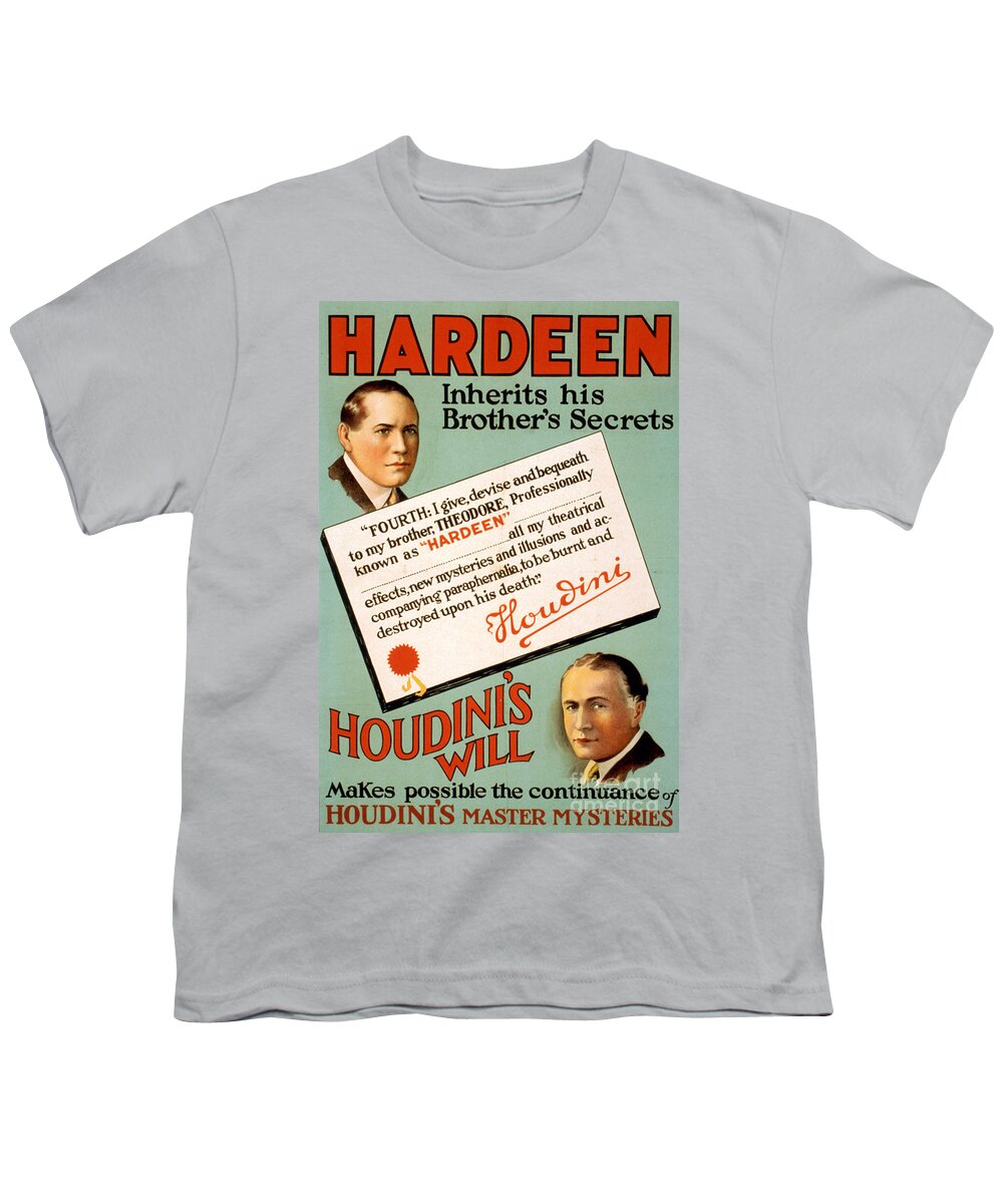 Entertainment Youth T-Shirt featuring the photograph Theodore Hardeen, Hungarian Escape #2 by Photo Researchers