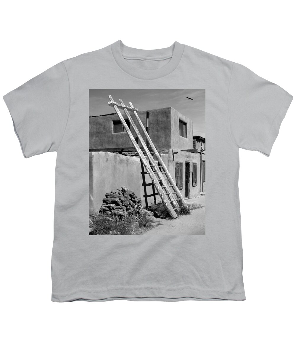 Acoma Pueblo Youth T-Shirt featuring the photograph Acoma Pueblo Adobe Homes by Mike McGlothlen