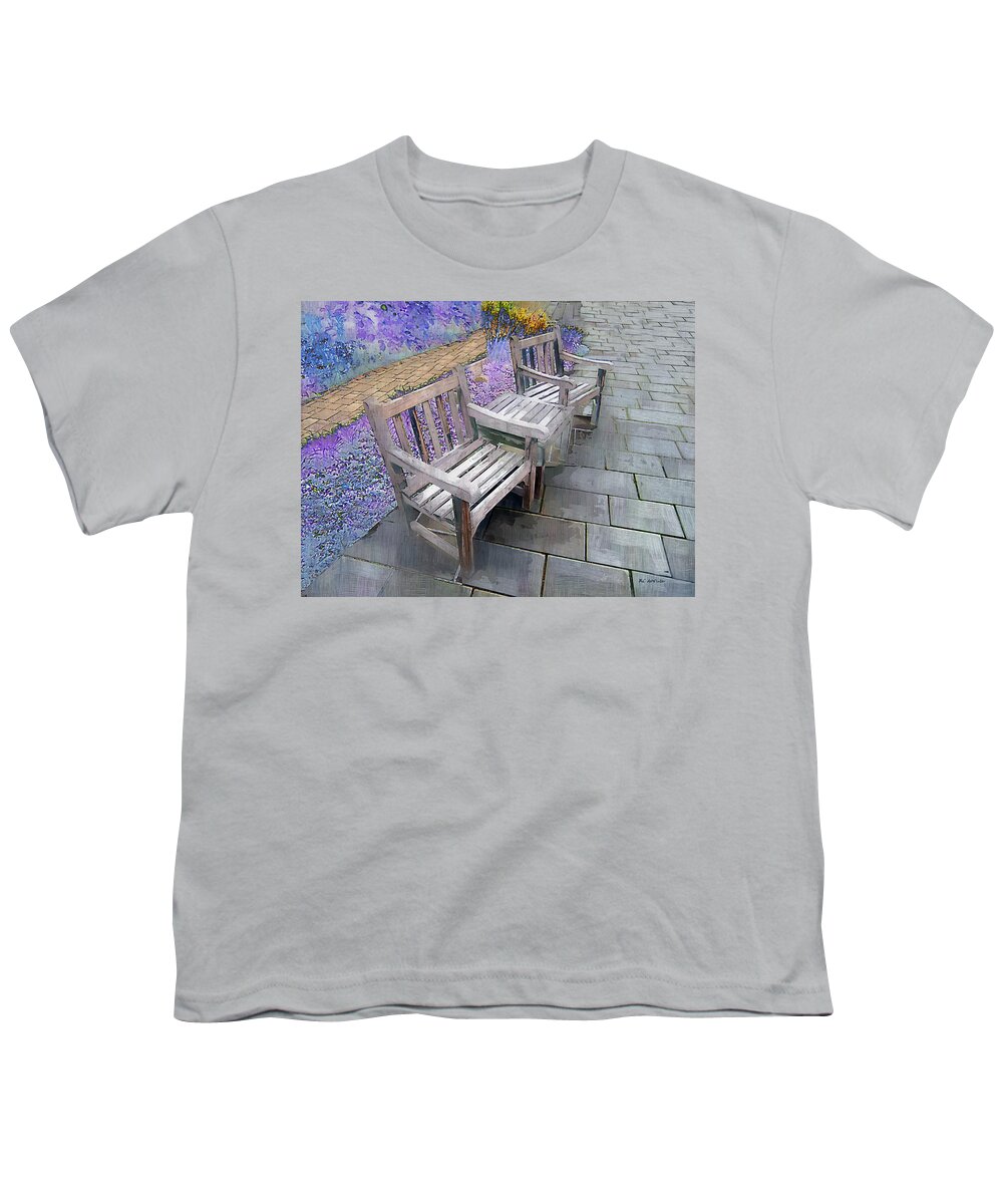 Chairs Youth T-Shirt featuring the painting After Spring Rain by RC DeWinter