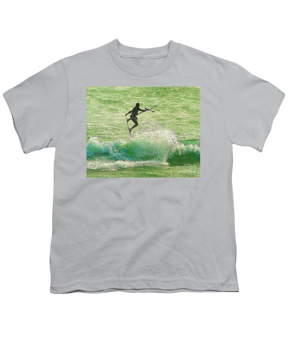 Blair Stuart Youth T-Shirt featuring the photograph Airborne by Blair Stuart