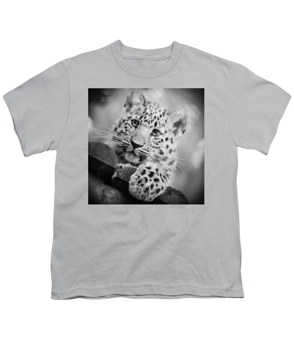 Amur Youth T-Shirt featuring the photograph Amur Leopard Cub Portrait by Chris Boulton