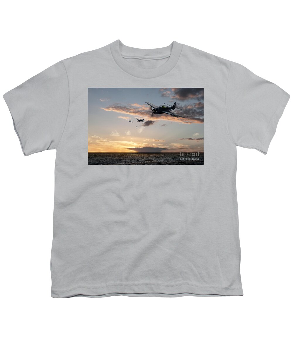 Grumman Avenger Tbf Youth T-Shirt featuring the digital art Avenger by Airpower Art