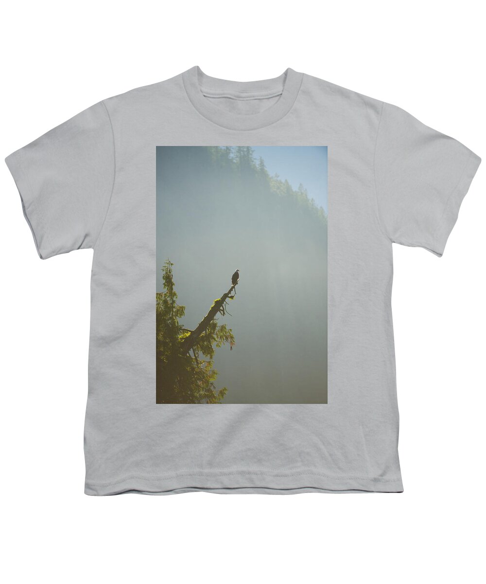 Bald Eagle Youth T-Shirt featuring the photograph Bald Eagle on Guard by Bill Cubitt