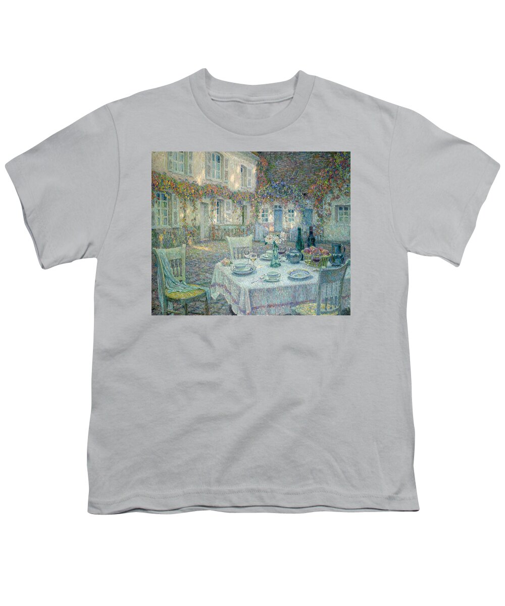 Henri Le Sidaner Youth T-Shirt featuring the painting Breakfast by Henri Le Sidaner