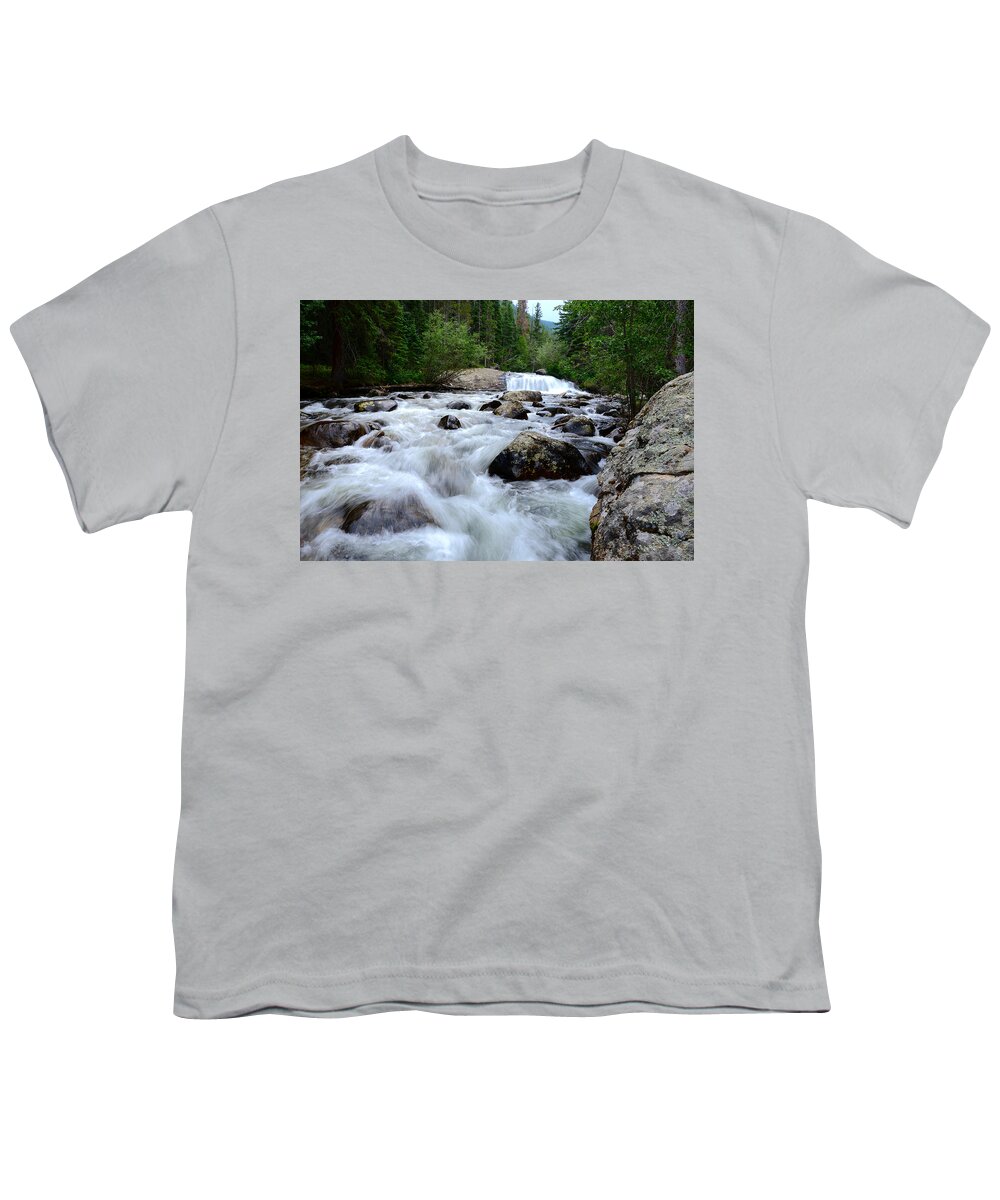 Copeland Youth T-Shirt featuring the photograph Lower Copeland Falls in the Spring by Tranquil Light Photography