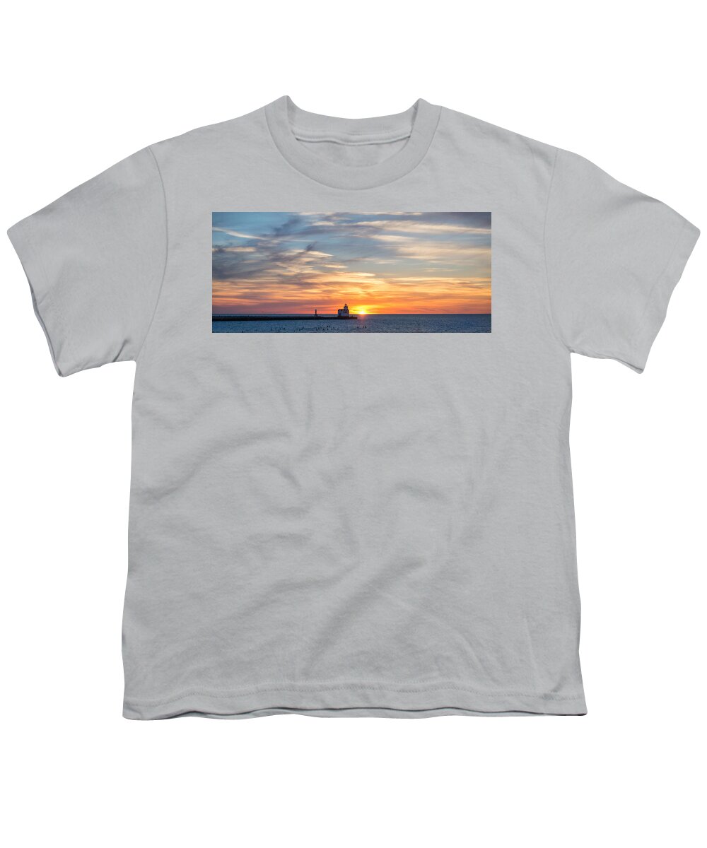 Lighthouse Youth T-Shirt featuring the photograph Colors of Calm by Bill Pevlor