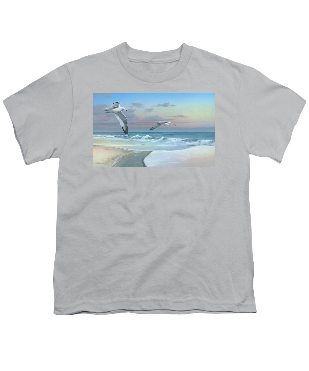 Dissolving Time Youth T-Shirt featuring the painting Dissolving Time by Mike Brown