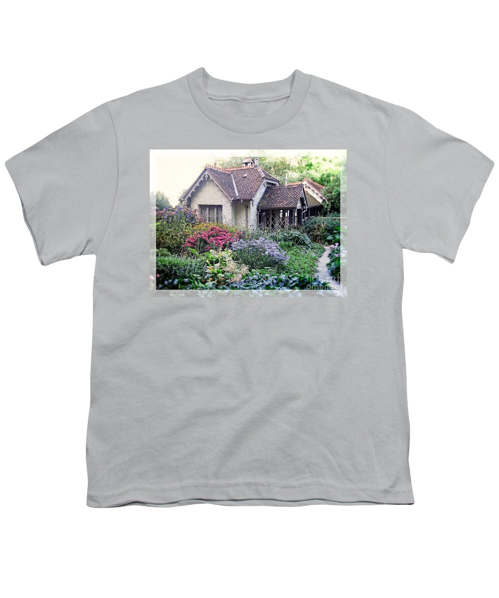Flowers Youth T-Shirt featuring the photograph English Cottage Garden by Edward Fielding