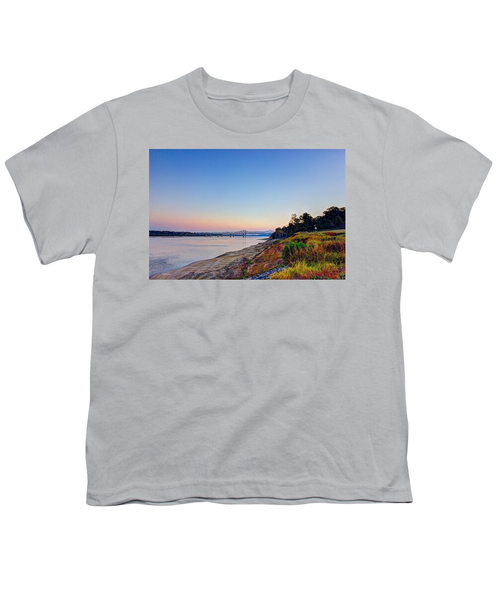 River Youth T-Shirt featuring the photograph River - Bridge - River Bank - Father of Rivers by Barry Jones