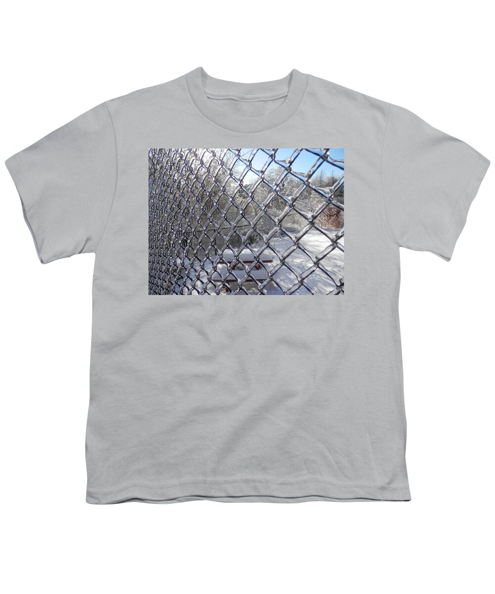 Ice Youth T-Shirt featuring the photograph Ice Fence by Pema Hou