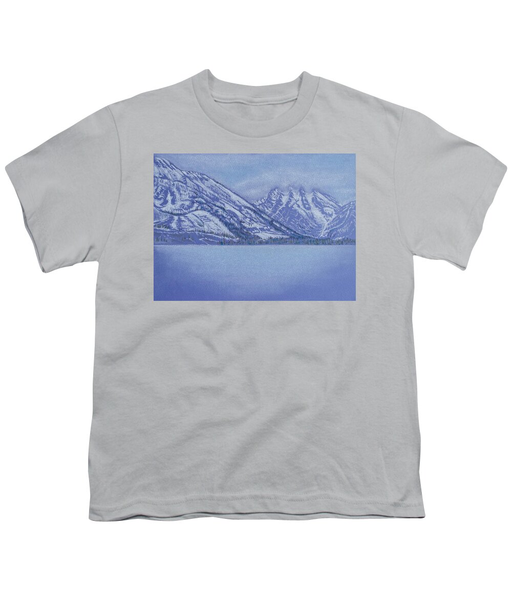 Landscape Youth T-Shirt featuring the pastel Jenny Lake - Grand Tetons by Michele Myers