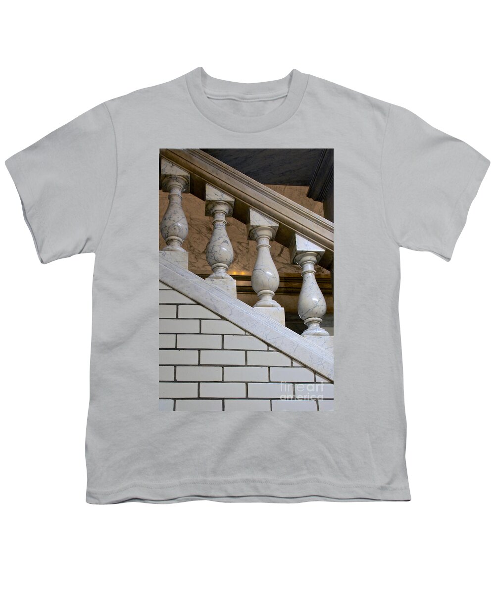 Annapolis Youth T-Shirt featuring the photograph Marble Staircase by Mark Dodd