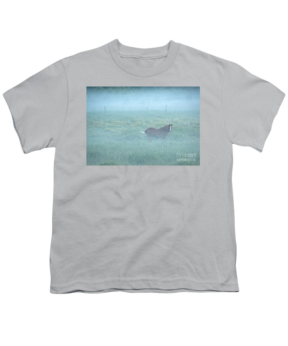 Landscape Youth T-Shirt featuring the photograph Morning Mist by Cheryl Baxter