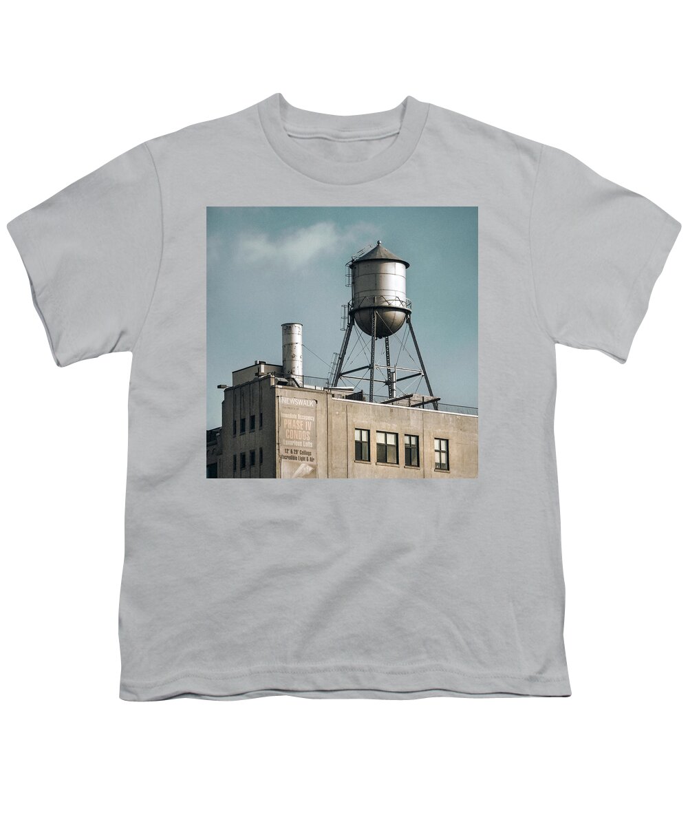 Water Towers Youth T-Shirt featuring the photograph New York water towers 10 by Gary Heller