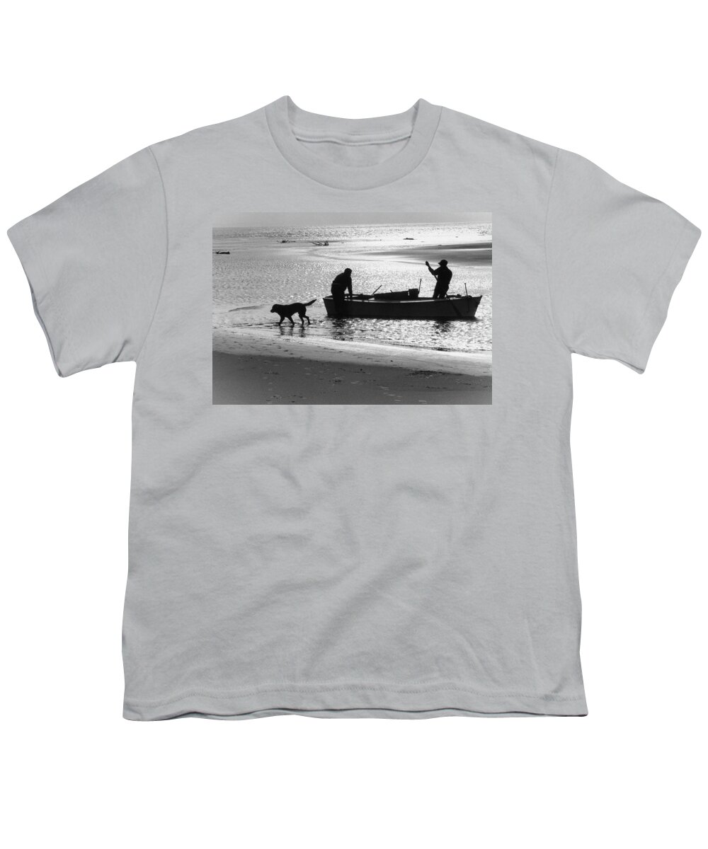 Historic Youth T-Shirt featuring the photograph North Carolina Fishermen by Bruce Roberts
