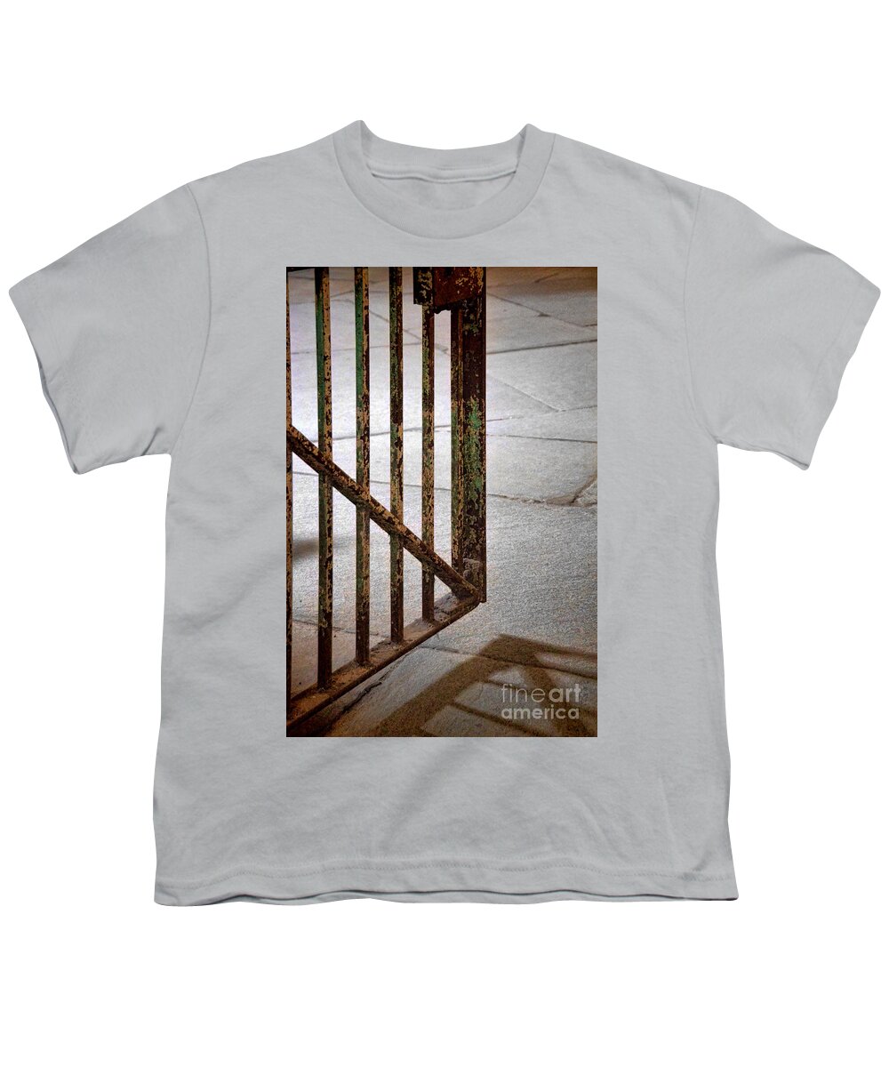 Gate Youth T-Shirt featuring the photograph Open Prison Gate by Jill Battaglia