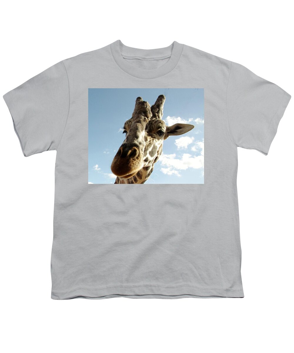 Out Of Africa Youth T-Shirt featuring the photograph Out of Africa Reticulated giraffe by Phyllis Spoor