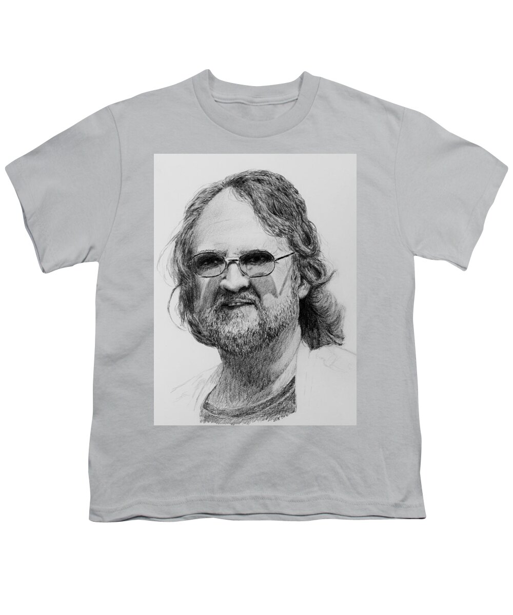 Portrait Youth T-Shirt featuring the drawing Paul Rebmann by Daniel Reed