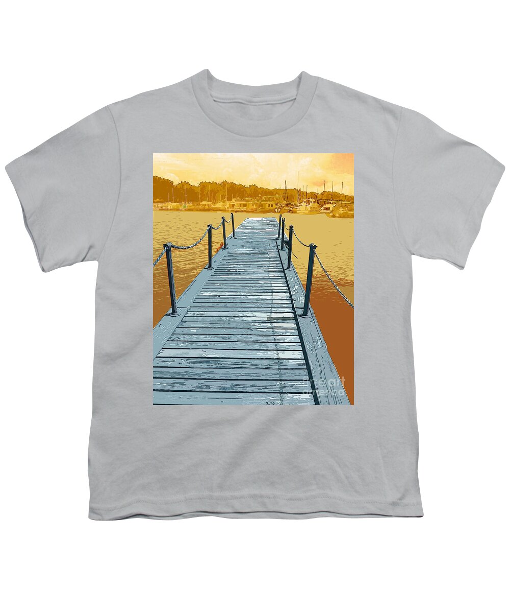 Pier Youth T-Shirt featuring the photograph Pier 4 Image A by Lee Owenby