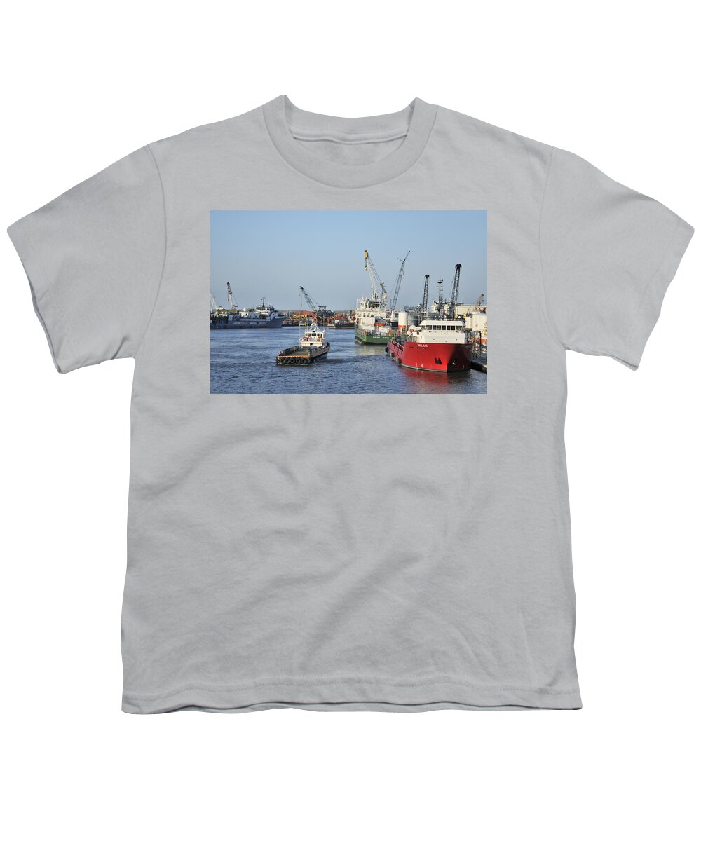 Port Fourchon Youth T-Shirt featuring the photograph Port Fourchon by Bradford Martin
