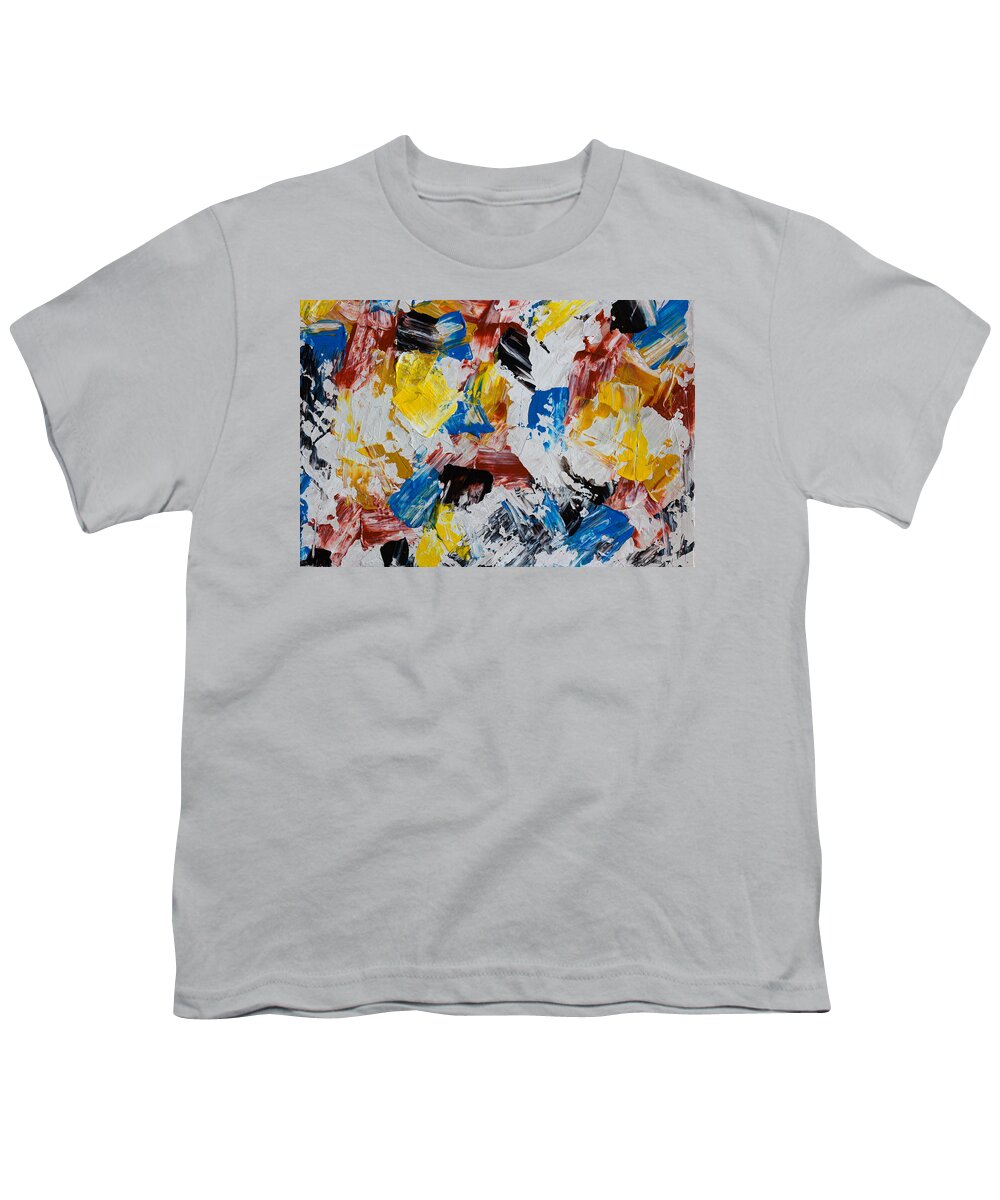  Youth T-Shirt featuring the painting Primary Plus by Heidi Smith