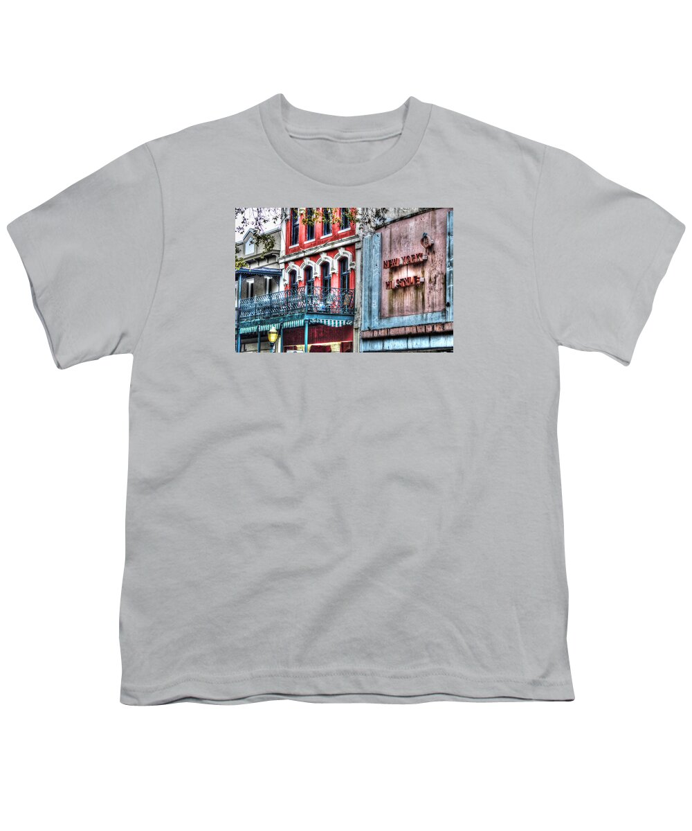 Mobile Youth T-Shirt featuring the digital art Railing and New York Hi Style by Michael Thomas