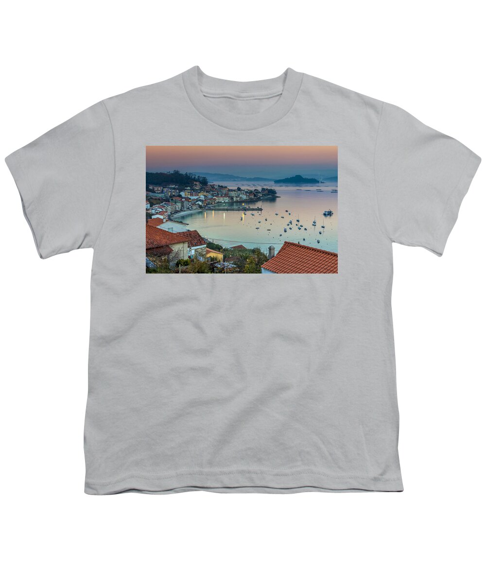 Enm Youth T-Shirt featuring the photograph Raxo Panorama from A Granxa Galicia Spain by Pablo Avanzini