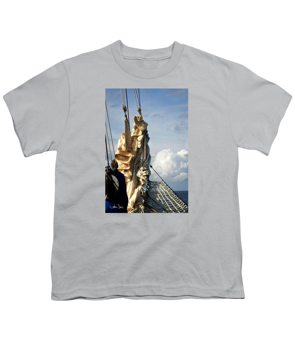Flatlandsfoto Youth T-Shirt featuring the photograph Sails by Joan Davis