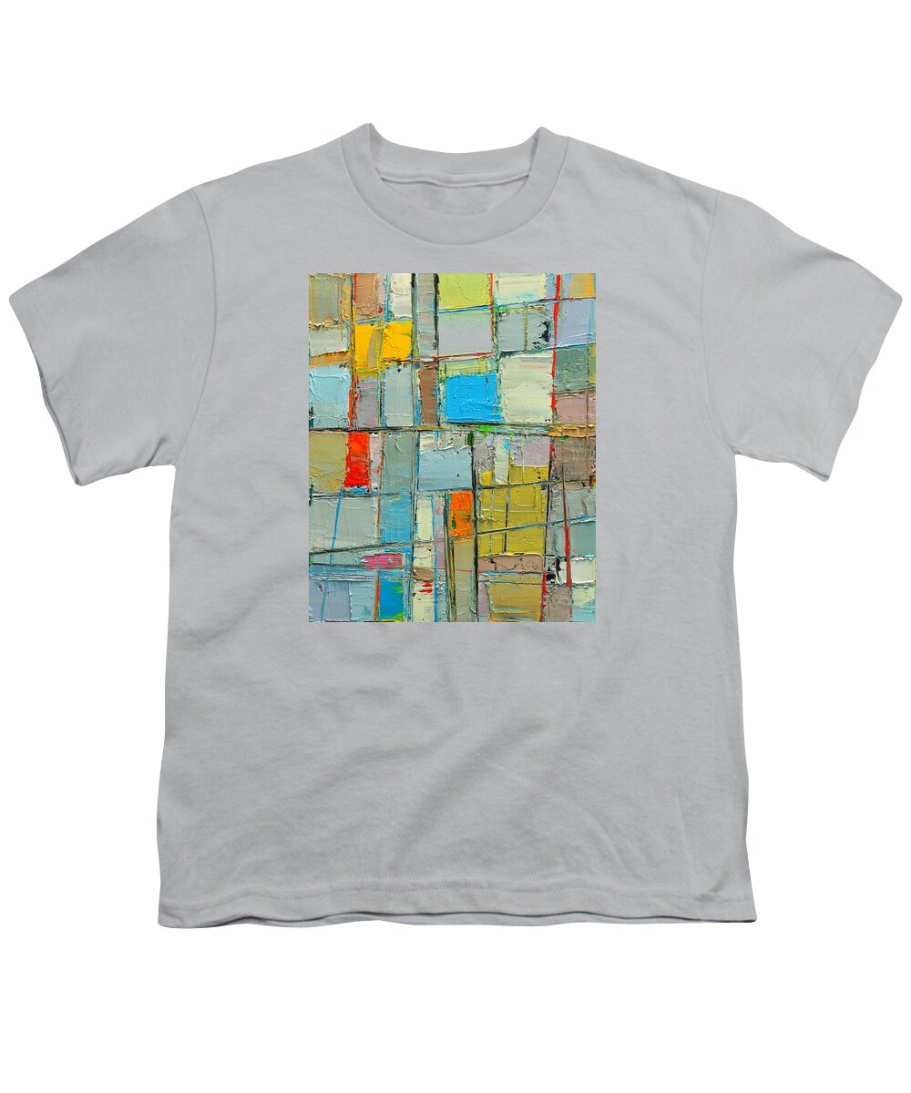 Abstract Youth T-Shirt featuring the painting SPRING MOOD - ABSTRACT COMPOSITION - abwgc2 by Ana Maria Edulescu