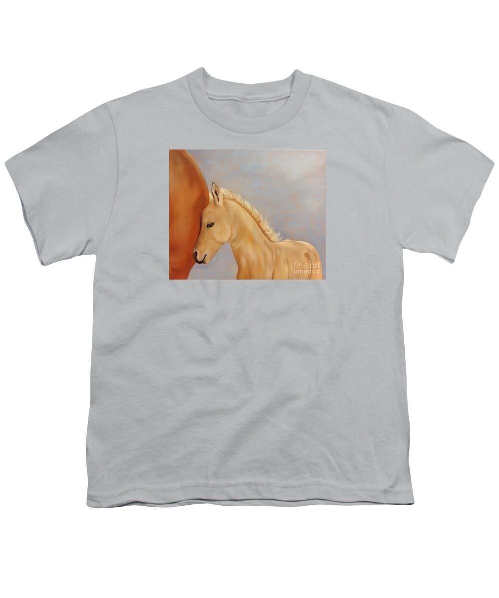 Horse Youth T-Shirt featuring the painting Tender Love 2 by Aimee Vance