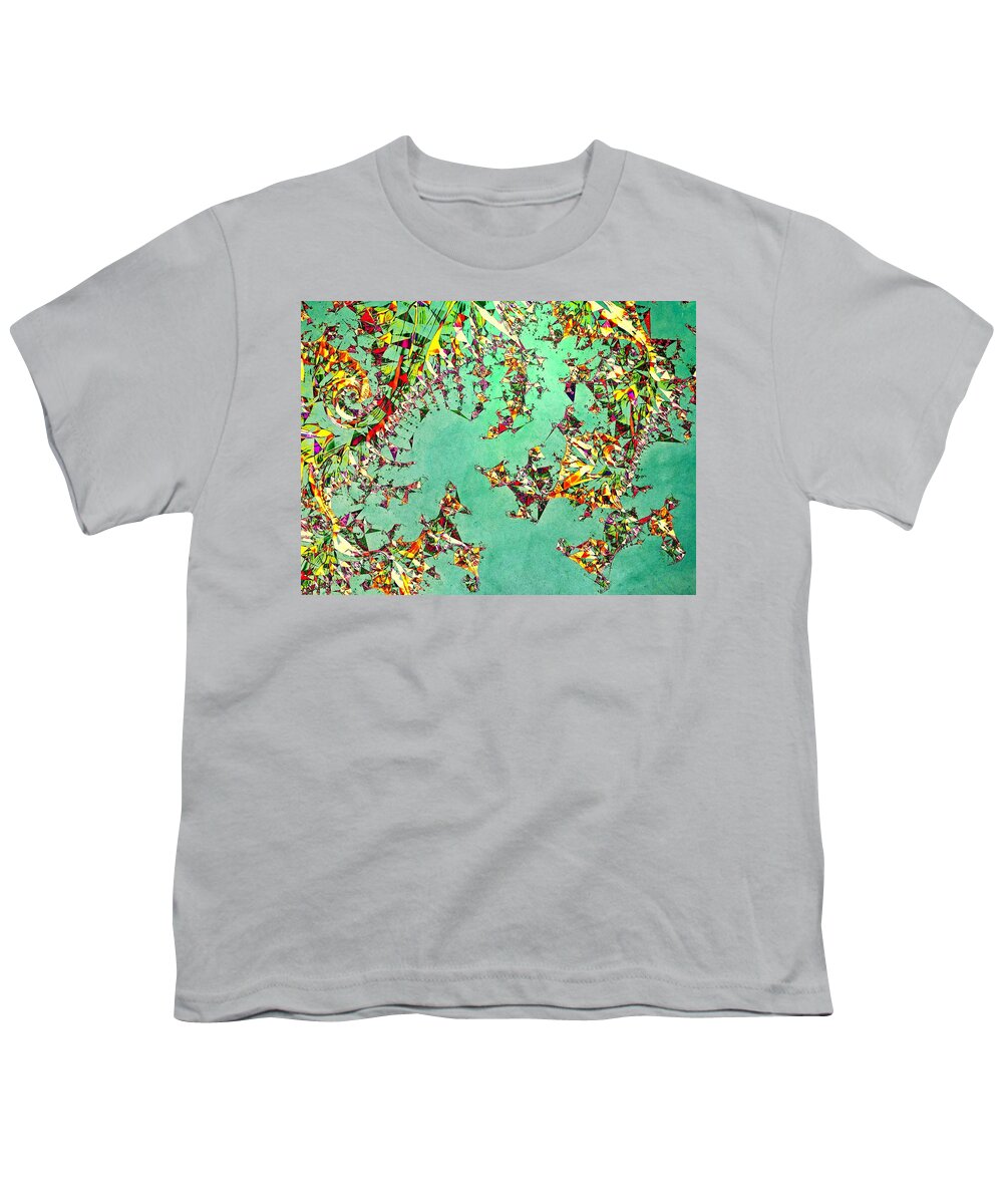 Mad Hatters Fractal Youth T-Shirt featuring the digital art The Mad Hatter's Fractal by Susan Maxwell Schmidt