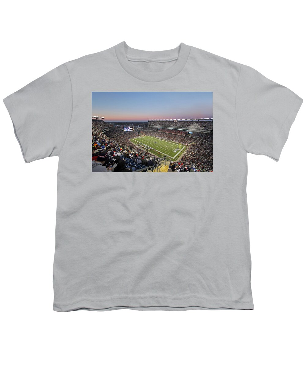 Patriots Youth T-Shirt featuring the photograph Touchdown New England Patriots by Juergen Roth