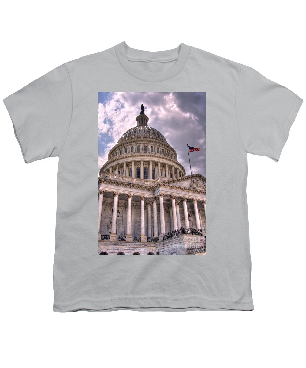 Us Capitol Youth T-Shirt featuring the photograph US Capitol 2 by Jonathan Harper