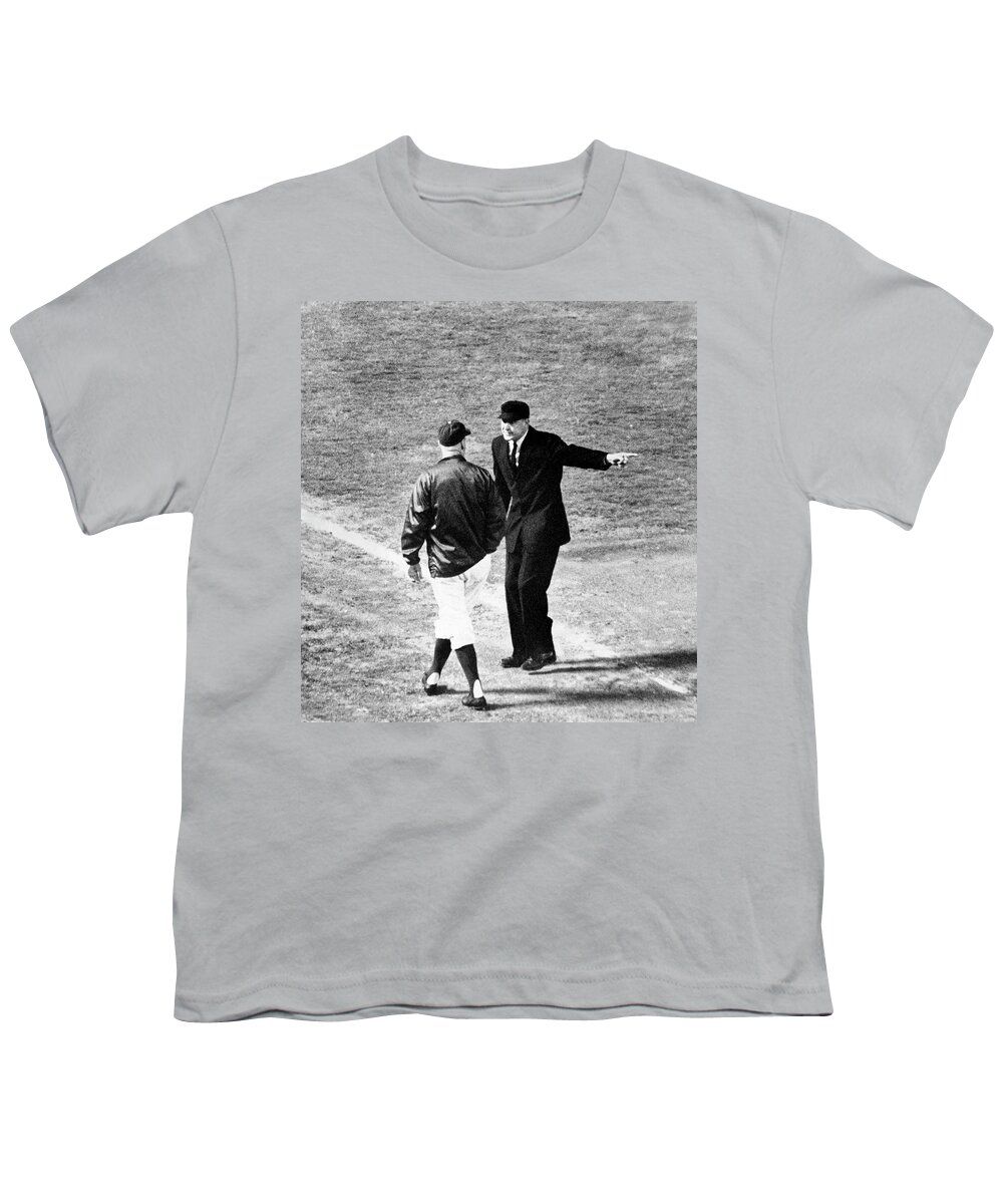 1960s Youth T-Shirt featuring the photograph Walter Alston Ejected by Underwood Archives