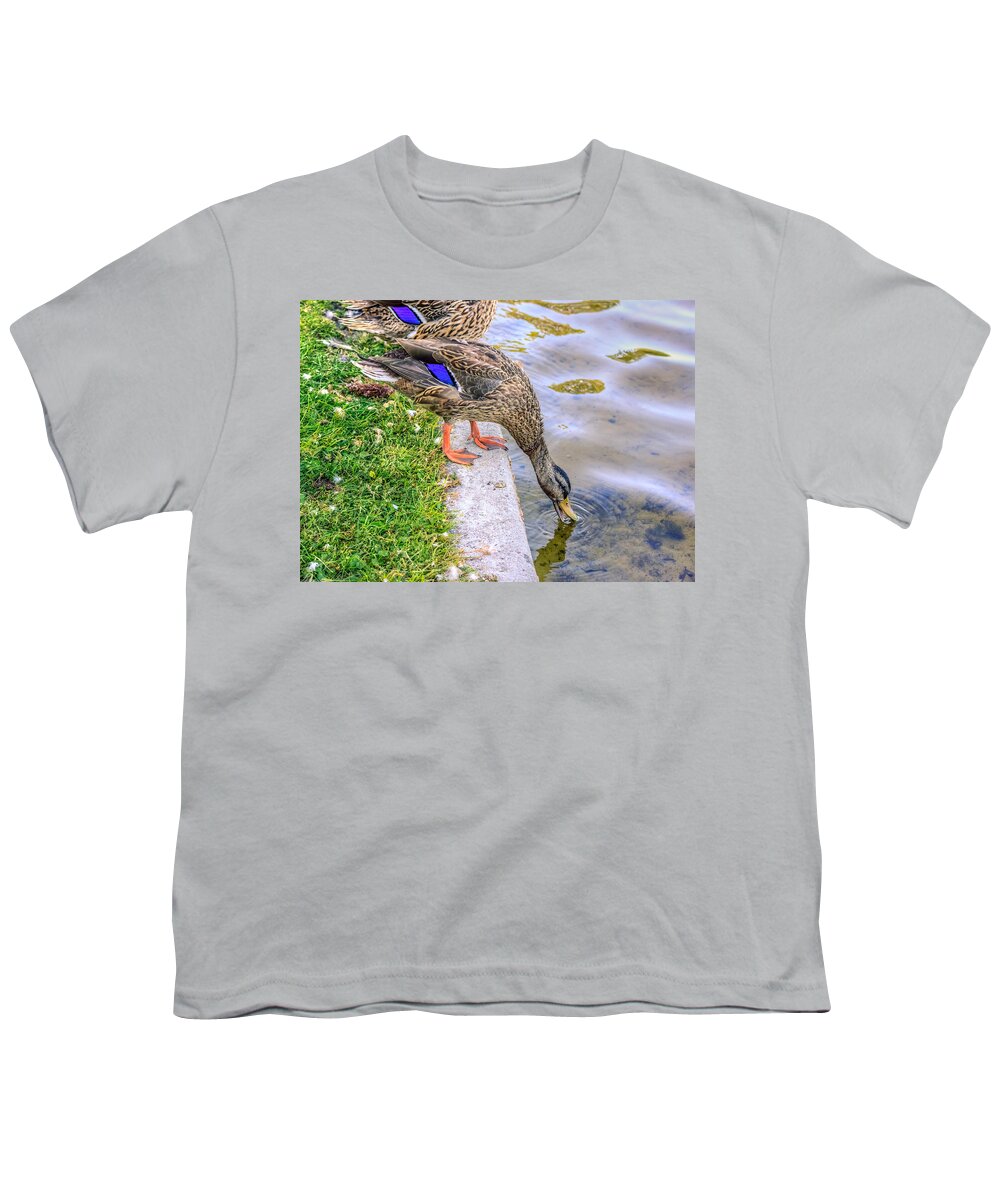 America Youth T-Shirt featuring the photograph Watering Hole by Traveler's Pics
