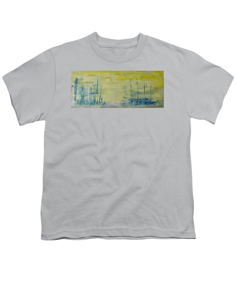 Abstract Painting Youth T-Shirt featuring the painting Z6 - nebelschwaden by KUNST MIT HERZ Art with heart