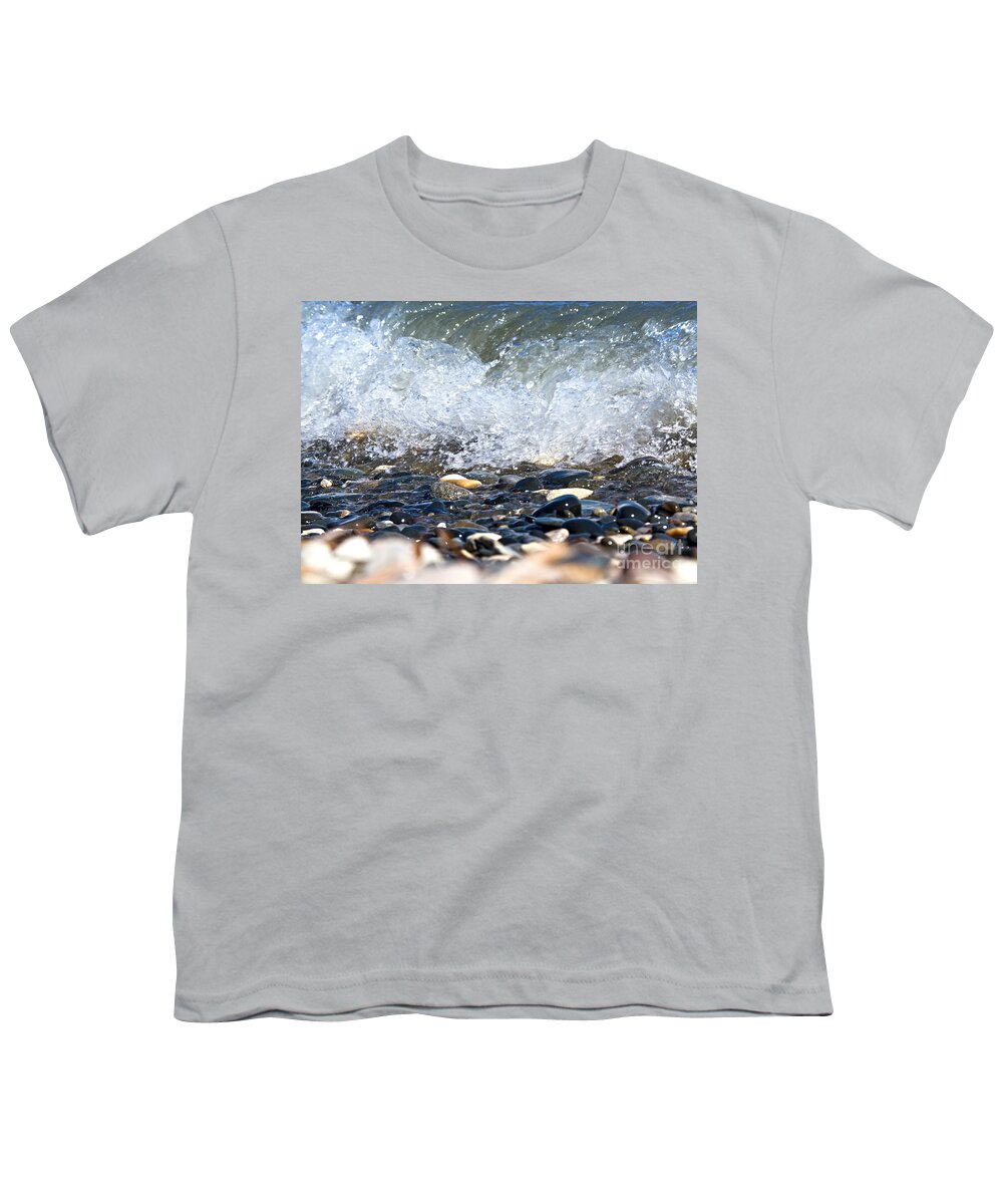 Ocean Stones Youth T-Shirt featuring the photograph Ocean Stones #1 by Stelios Kleanthous