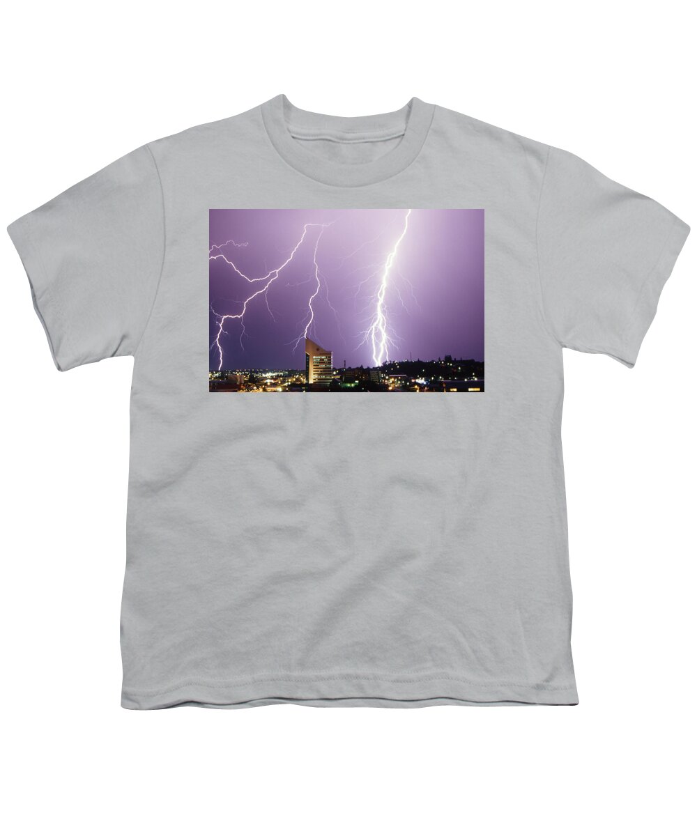 Lightning Youth T-Shirt featuring the photograph Extreme Power by Robert Caddy