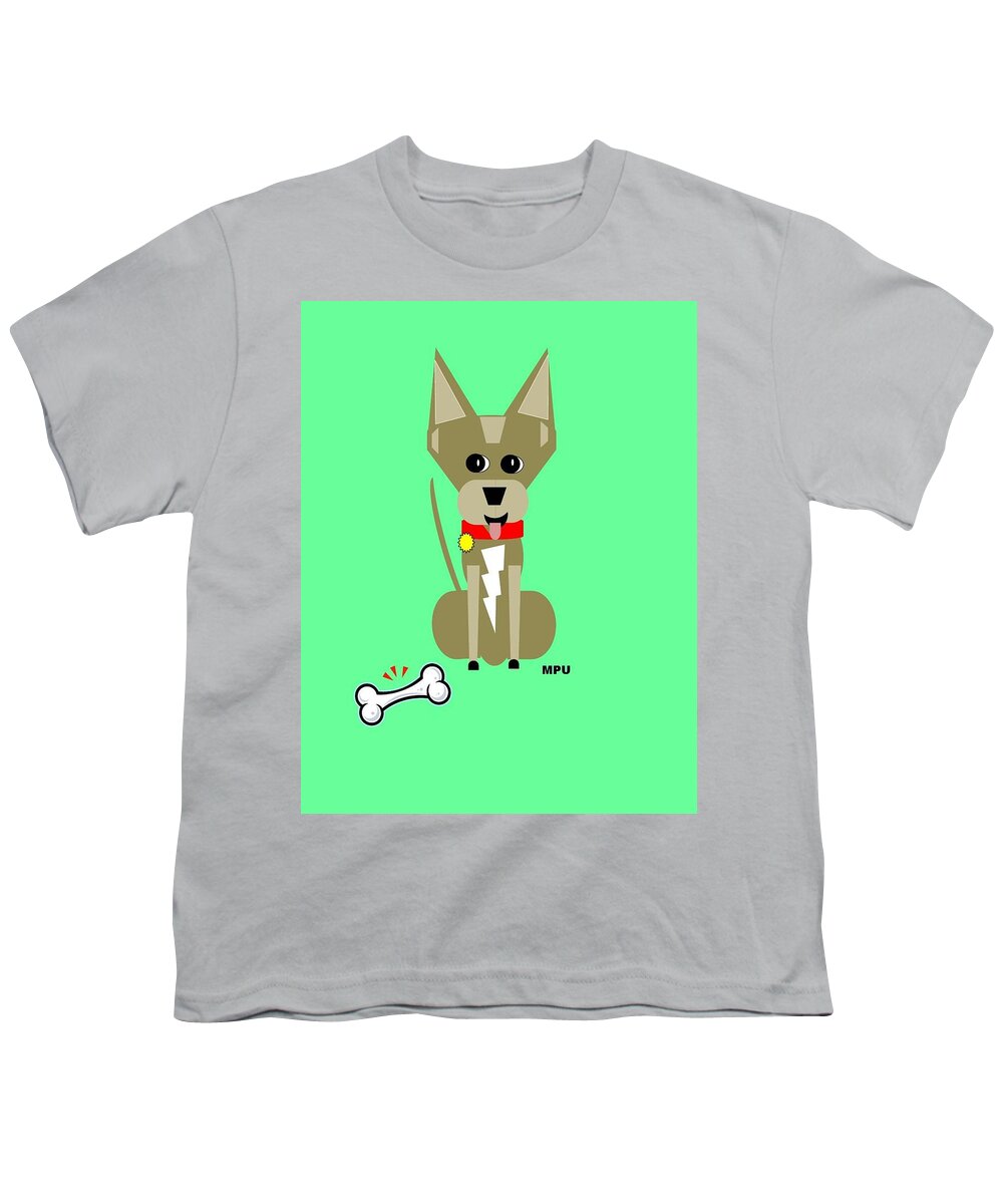 Chihuahua Youth T-Shirt featuring the digital art Geo Chihuahua by Maria Urso