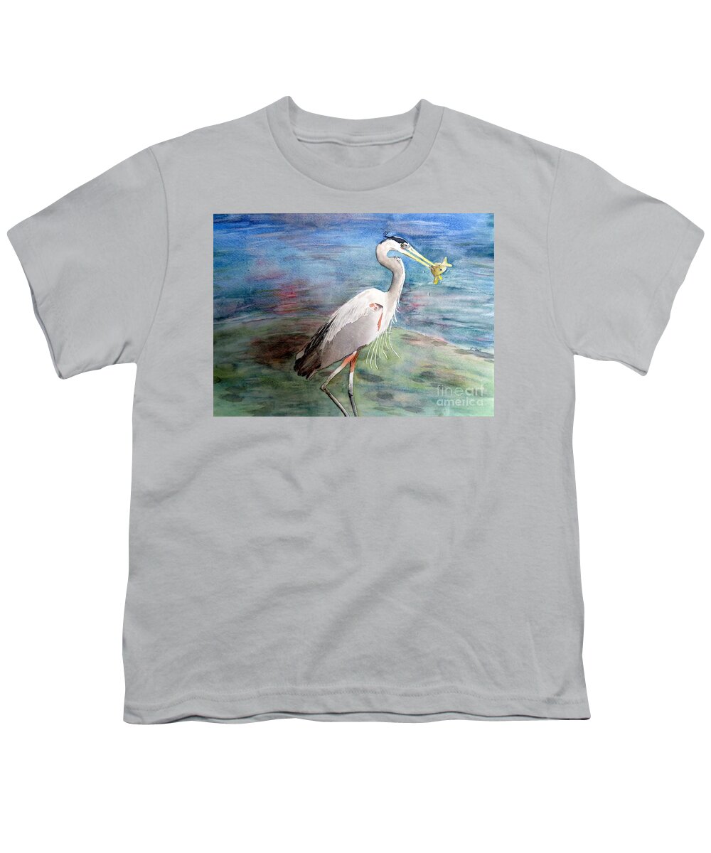 Great Youth T-Shirt featuring the painting Lunchtime Watercolour by Laurel Best