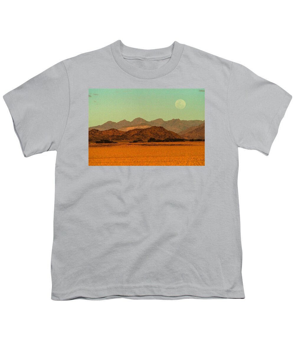Africa Youth T-Shirt featuring the photograph Moonrise moment by Alistair Lyne