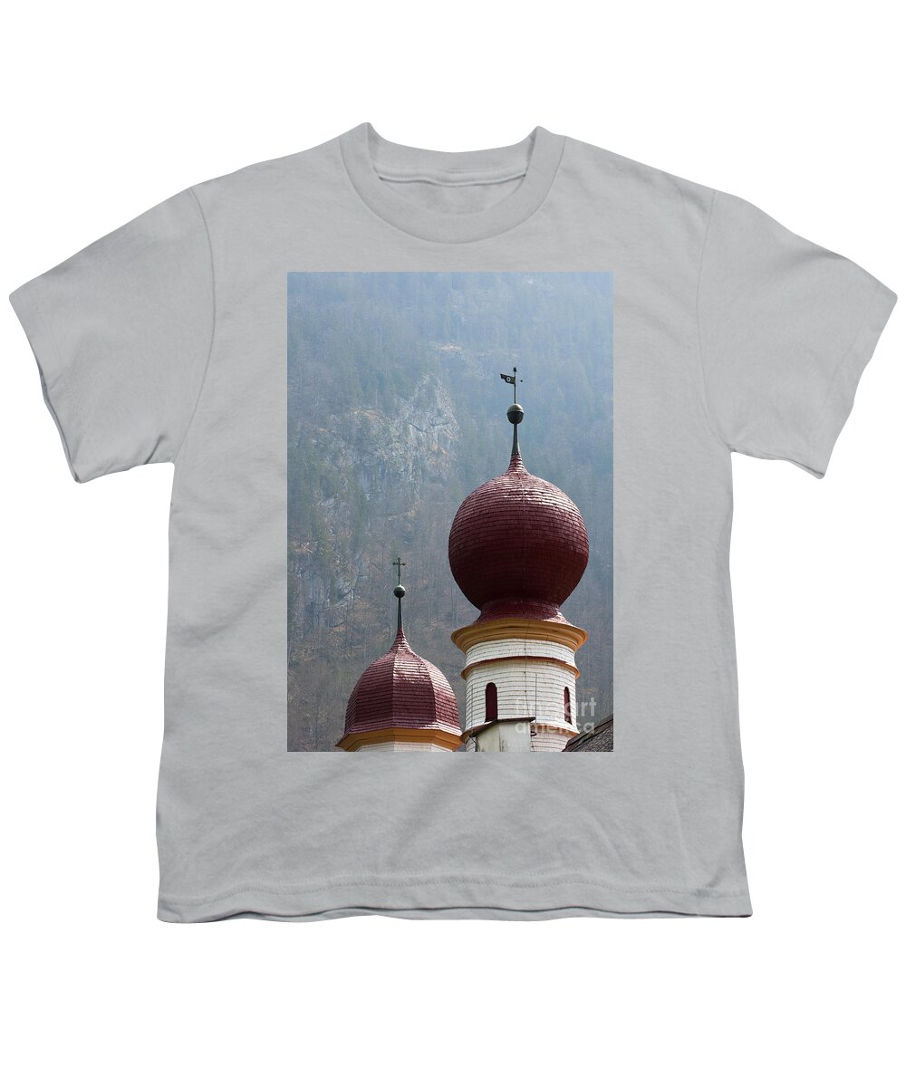 Alps Youth T-Shirt featuring the photograph St. Bartholomew church by Andrew Michael