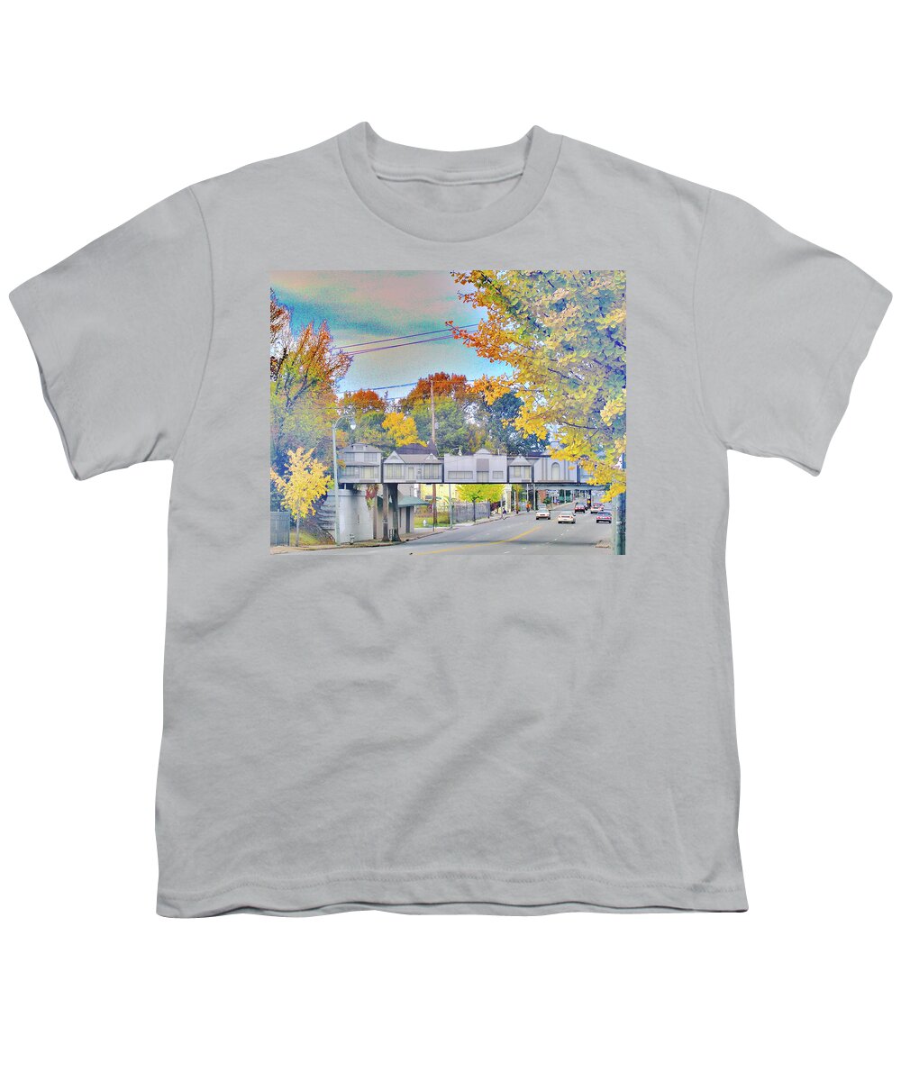 Memphis Youth T-Shirt featuring the digital art Cooper Young Trestle #1 by Lizi Beard-Ward