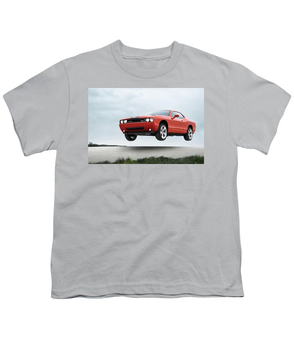 Dodge Challenger Srt8 Youth T-Shirt featuring the photograph Dodge Challenger SRT8 #1 by Jackie Russo