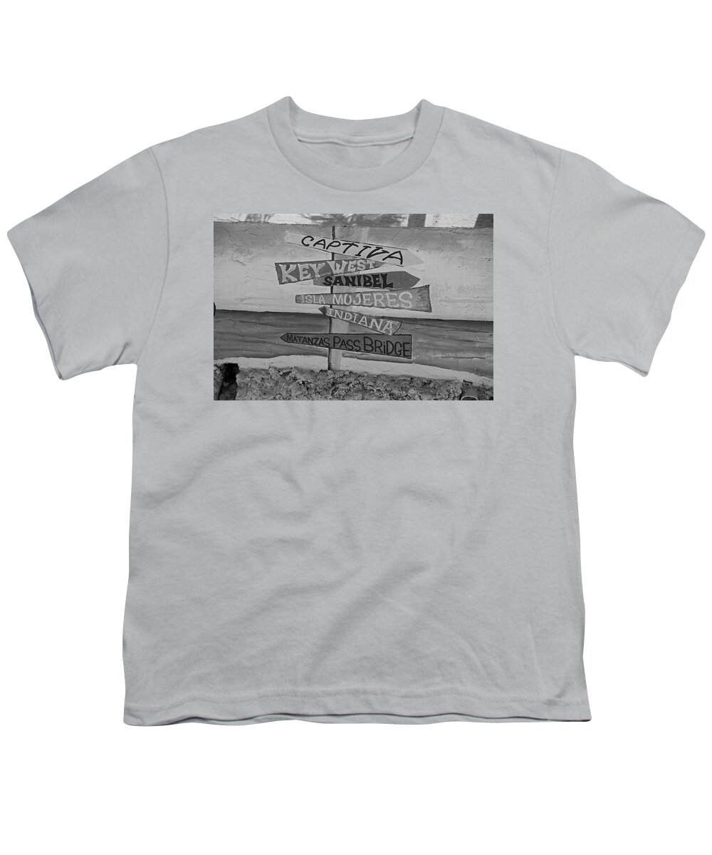 Fort Myers Youth T-Shirt featuring the photograph Fort Myers Beach Mural #1 by Michiale Schneider