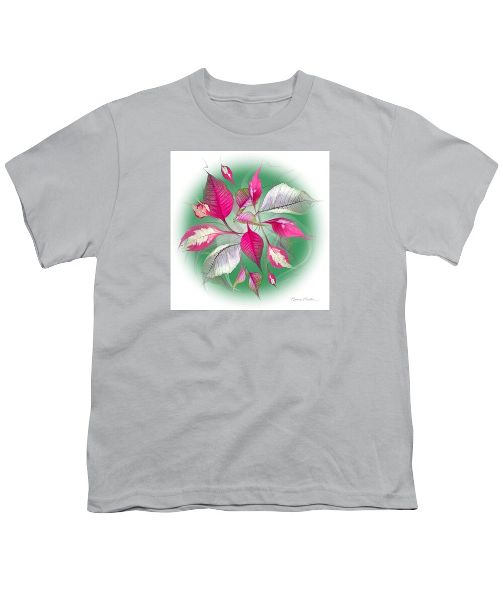 Holiday Youth T-Shirt featuring the photograph Poinsettia Confetti #1 by Bruce Frank