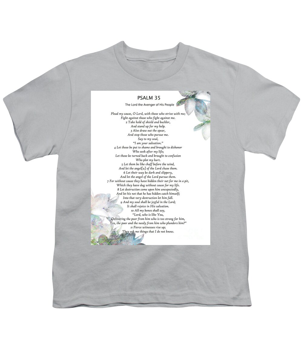 Book Of Psalms Youth T-Shirt featuring the digital art Psalm 35 #1 by Trilby Cole