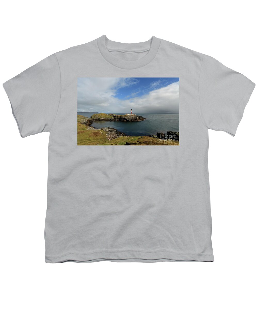 Eilean Glas Lighthouse Youth T-Shirt featuring the photograph Eilean Glas Lighthouse #3 by Maria Gaellman
