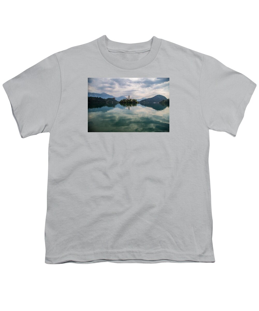 Lake Bled Youth T-Shirt featuring the photograph Lake Bled #3 by Lev Kaytsner