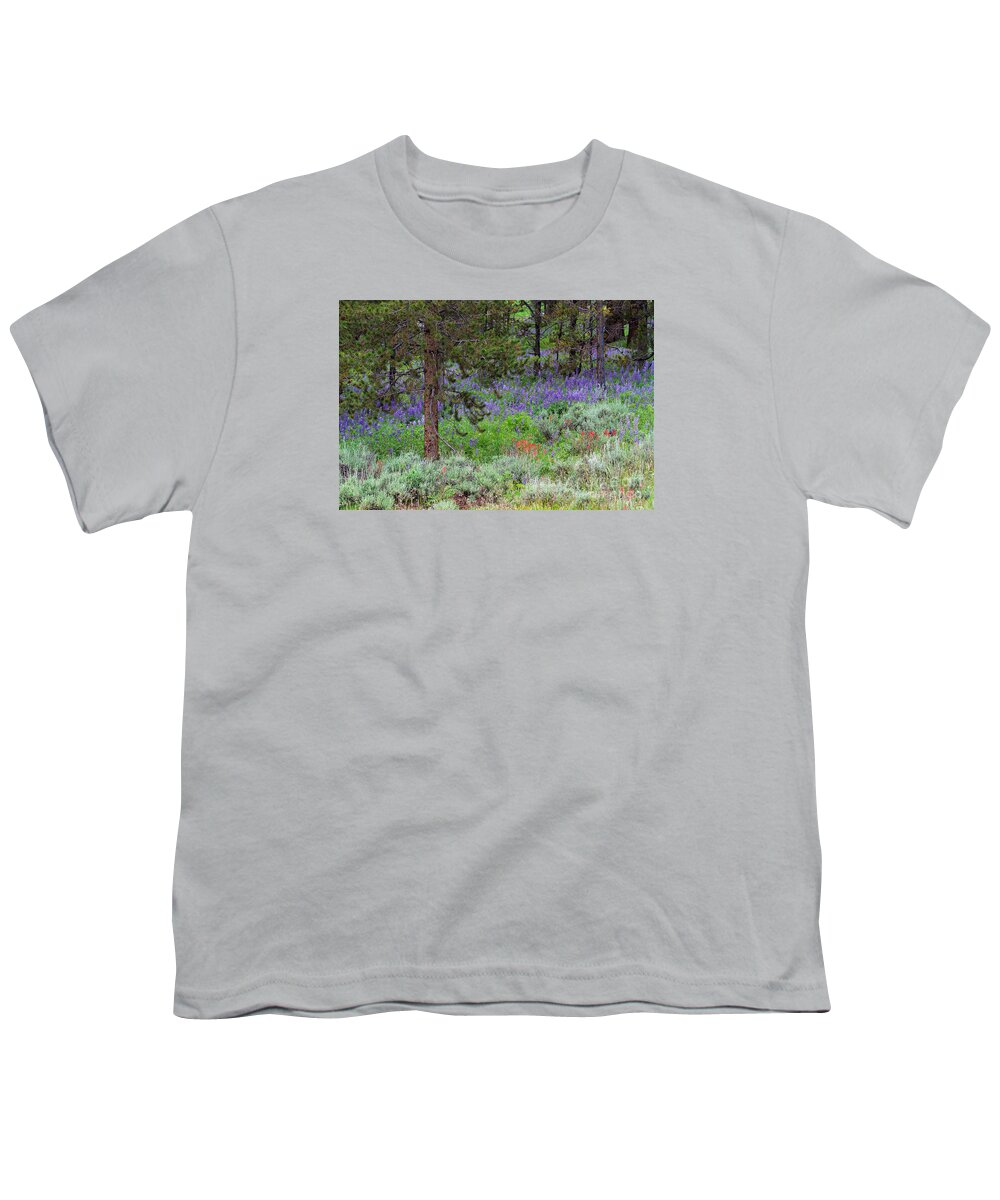 Lupine Youth T-Shirt featuring the photograph A Lupine Carpet by Jim Garrison